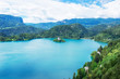 The view from the height of the lake bled
