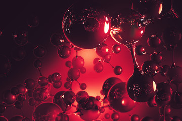 Red bubble backdrop