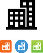 Two Buildings Icon - Illustration