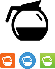 Vector Coffee Pot Icon - Illustration