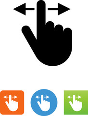 Poster - Vector Hand Swiping Across Icon - Illustration