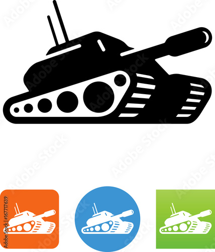 Cuadros en Lienzo Vector Tank Icon - Illustration
