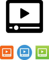 Canvas Print - Video Player Icon - Illustration