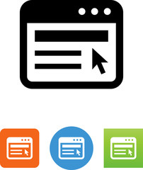 web page icon - illustration