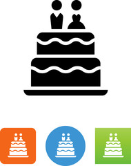 Wall Mural - Wedding Cake Icon - Illustration