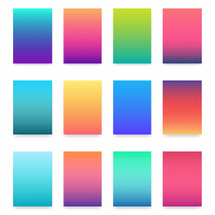 Aufkleber - Soft color gradient. Modern light background set for brochure, poster, flyer, website