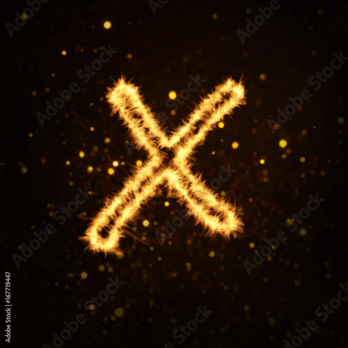 Fire Flames on Black Background. Includes Copy Space Poster