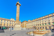Column of Marcus Aurelius(Colonna di Marco Aurelio) on Square Column. Rome. Italy.