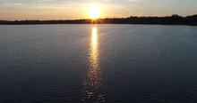 4K Drone Sunrise Lake