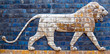 Ancient glazed brick panel with Lion - detail of Babylonian Ischtar Tor, or Ishtar Gate