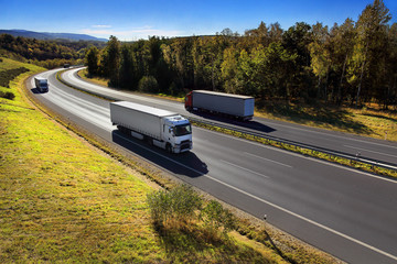 Truck on the road