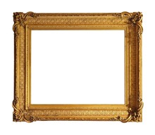 Golden Frame For Paintings, Mirrors Or Photos