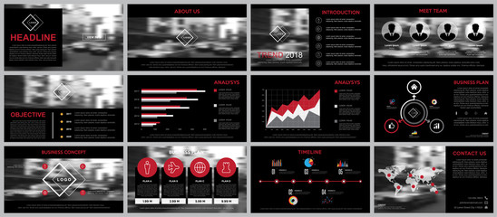 Wall Mural - Design element of infographics for presentations templates.