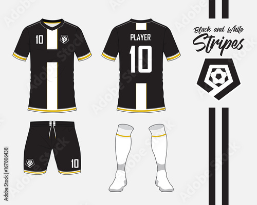 Download Soccer jersey or football kit collection in black and ...