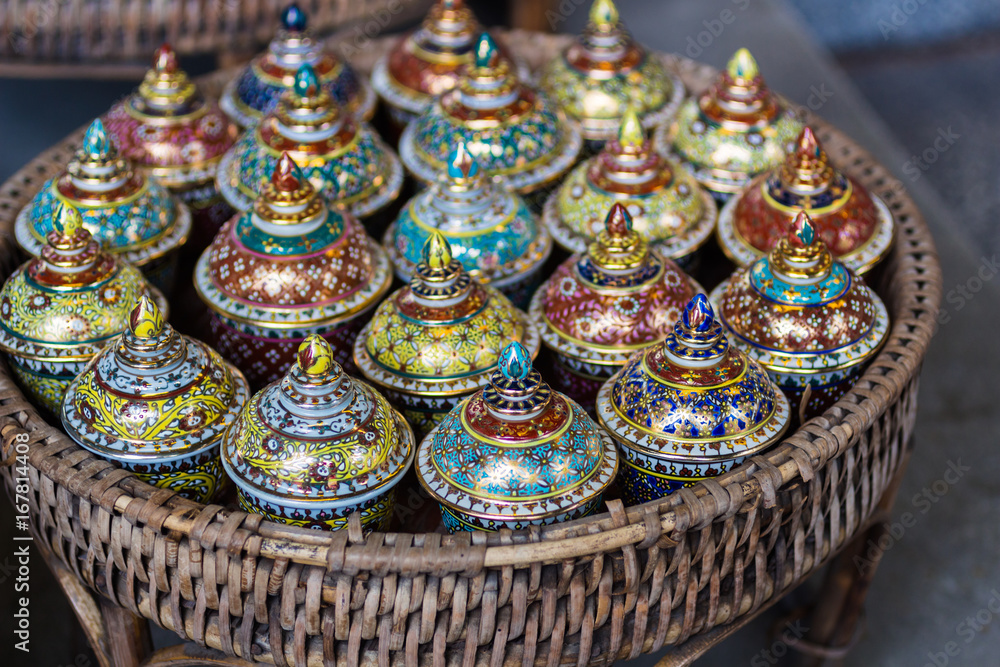 Photo Stock Thai Traditional Cup : タイ伝統工芸品・カップ | Adobe