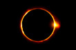 © gabort - Amazing scientific background - total solar eclipse, mysterious natural phenomenon when Moon passes between planet Earth and Sun