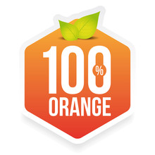 Hundred Percent Fresh Orange Label