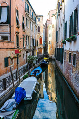 Poster - Venice, Italy - July, 28, 2017: Channel in Venice, Italy