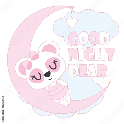 Cute Baby Panda Sleeps On Moon Vector Cartoon Illustration For Baby Shower Card Design Kid T Shirt Design And Wallpaper Stock Vector Adobe Stock Cute Baby Panda Sleeps On Moon Vector Cartoon Illustration For Baby Shower Card Design Kid T Shirt Design And Wallpaper Stock Vector Adobe Stock