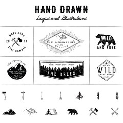 rustic logos and illustrations