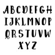 © zao4nik - Vector Alphabet. Calligraphic font. Unique Custom Characters. Hand Lettering for Designs - logos, badges, postcards, posters, prints. Modern brush handwriting Typography.