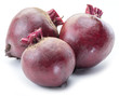 Red beet or beetroot on white background.