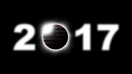 Wall Mural - total solar eclipse traveling across united states of america on august 21st , 2017