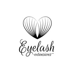 Wall Mural - Eyelash extension logo. Vector illustration in a modern style