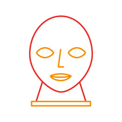 Wall Mural - head sculpture museum icon vector illustration design