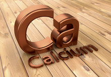 3d Rendering. Calcium 3d Sign Text