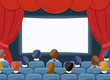 cinema watch movie theater empty screen template