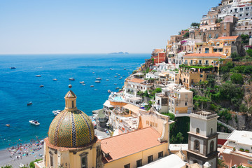 view of Positano - famous old italian resort, Italy