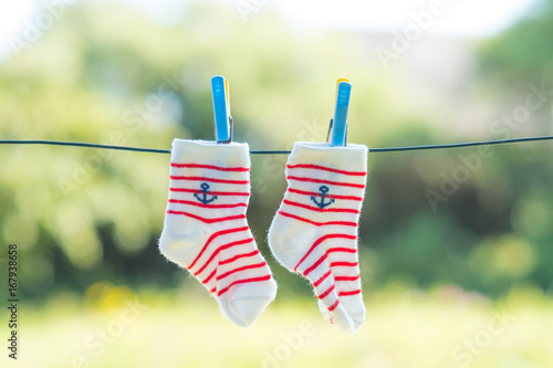 Chaussette Marin Mer Bebe Enfant Nourisson Secher Marine Rayure Etendre Linge Paire Vacances Stock Photo Adobe Stock Chaussette Marin Mer Bebe Enfant Nourisson Secher Marine Rayure Etendre Linge Paire Vacances Stock Photo Adobe Stock