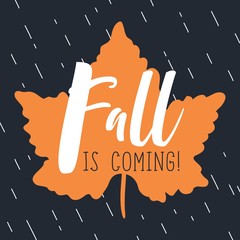 Wall Mural - Autumn poster with Lettering 