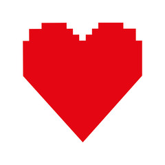 Canvas Print - pixel cartoon heart icon image vector illustration design 