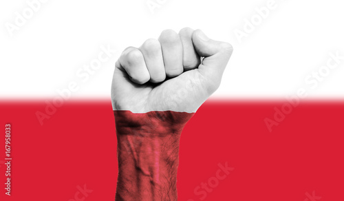  Obrazy Patriotyczne   flaga-polski-namalowana-na-zacisnietej-piesci-koncepcja-sila-moc-protest