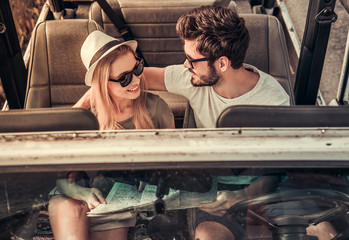 Poster - Couple travelling by car