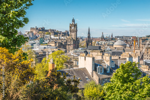 Plakat Panoramiczny widok na Edynburg