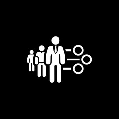 Management Icon. Flat Design.