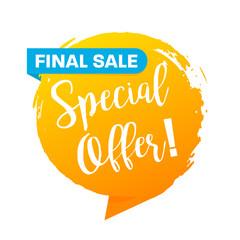 Canvas Print - special offer final sale banner, flat design