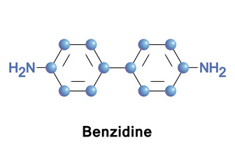 Wall Mural - Benzidine or biphenyl diamine, is an organic compound. It is an aromatic amine.