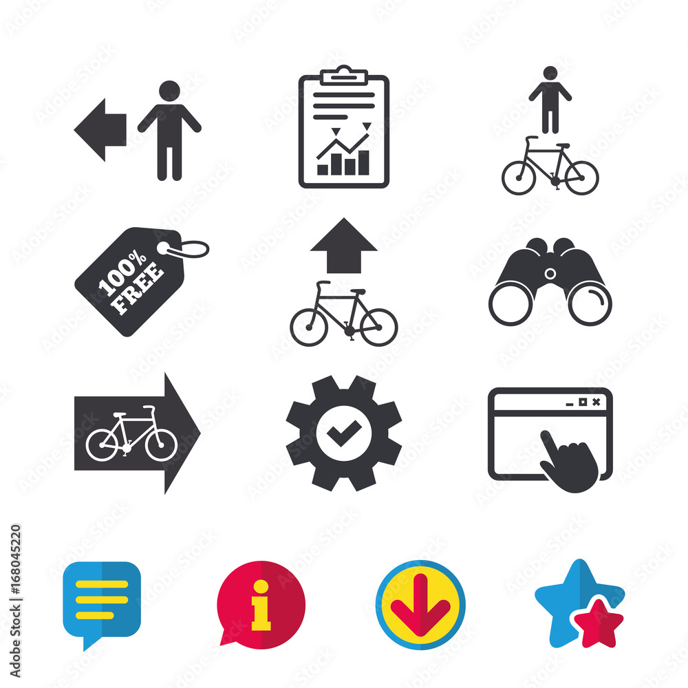 Pedestrian road icon. Bicycle path trail sign. Stock Vector | Adobe Stock