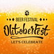 Oktoberfest Beer Festival Vector. Close Up Beer With Foam And Bubbles. Modern Celebration Design.
