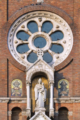 Rose Window at Cathedral in Szeged Hungary