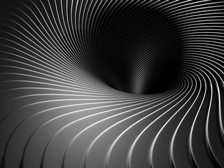 Wall Mural - dark metallic twist spiral tunnel background