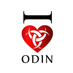 I love Odin- The graphic is a symbol of the horns of Odin, a satanist symbol 