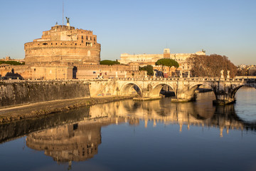 Poster - Sant' Angelo Bridge and Sant' Angelo Castel, Rome