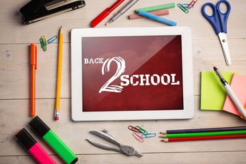 Wall Mural - Composite image of back to school text on white background