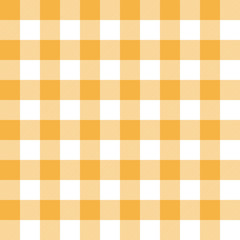 Wall Mural - Seamless mustard and white gingham pattern