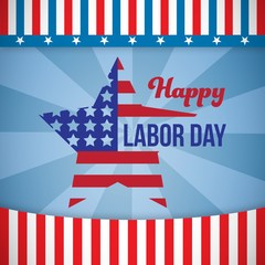 Poster - Composite image of composite image of happy labor day text and s